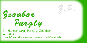 zsombor purgly business card
